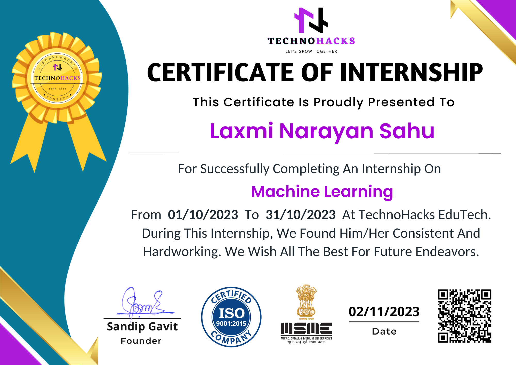 ML certificate